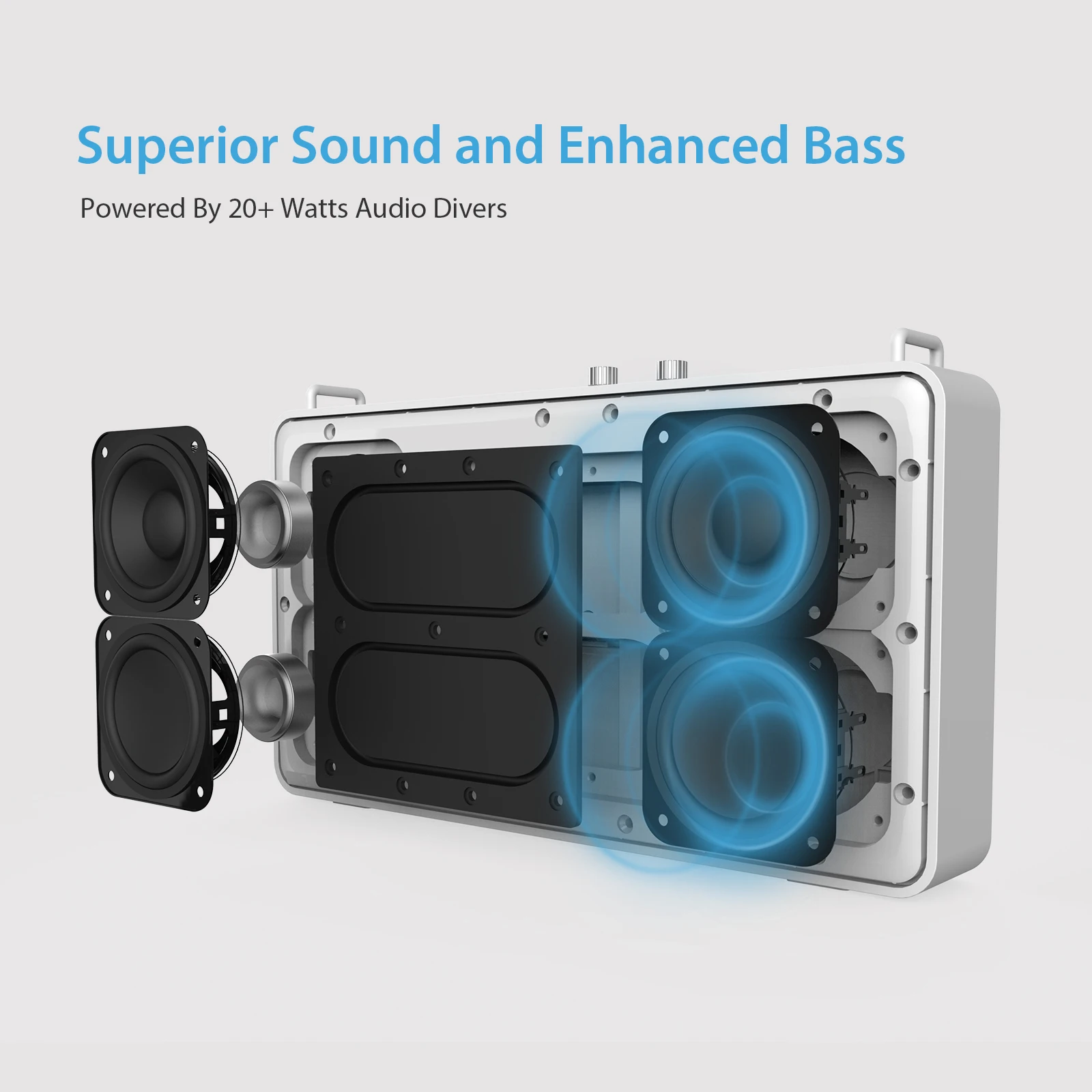 Уличные/Комнатные bluetooth колонки GGMM Портативная Беспроводная Hi Fi стереоколонка 20