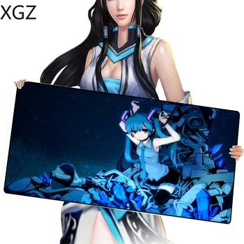 

XGZ Large Lockedge Anime Hatsune Future MousePad Game Player PC Keyboard Mat Desktop Computer Mouse Pad CS GO LOL Dota