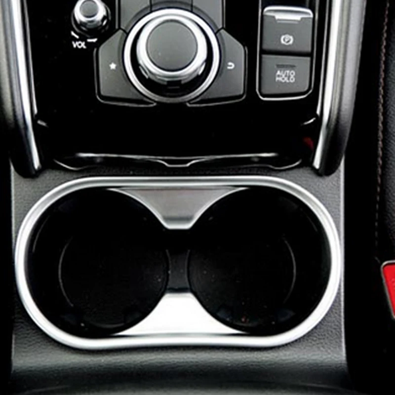 Auto Water Cup Holder Frame Decoration Cover Trim For Mazda Cx-5 Cx5