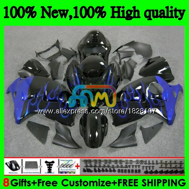 No. 1 Hayabusa для SUZUKI GSX-R1300 GSXR 1300 1996 1997 Синий Пламя 1998 1999 2000 2001 48BS. 91 GSXR1300 96 97 98 99 00 01 обтекатели - Цвет: No. 1