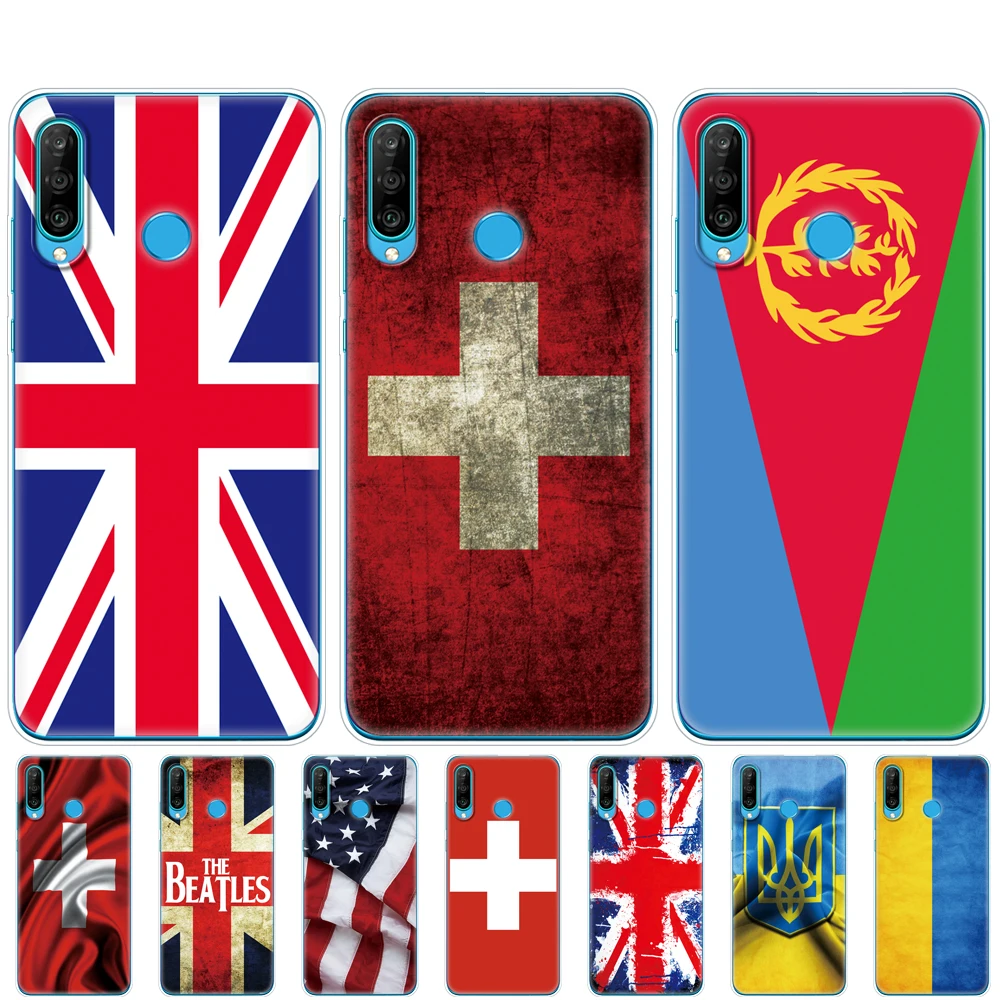Custodia Per Honor 20 Lite View 30 V 30 Pro Plus Cover Per Huawei Honor 20S 9A 9C 9S 9X Premium 7S 8A Swiss Ucraino Uk Flag