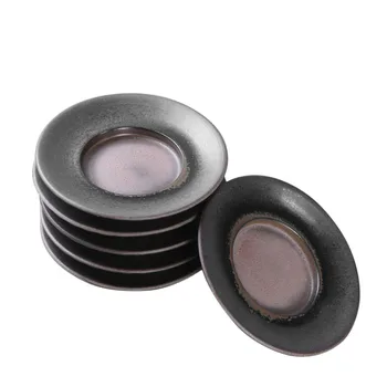 

Tea Cup Saucer Ceramic Vintage Mat Chinese Kung Fu Tea Set Accessories Small Tea Bowls Mats Tray Plate Crafts Decoration Teaware