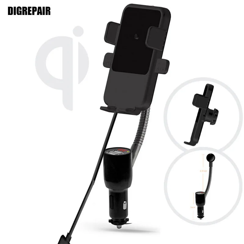 Qi Car Phone Holder Wireless Charger Mount For Air Vent iPhone Xiaomi Fast Dual USB | Мобильные телефоны и аксессуары