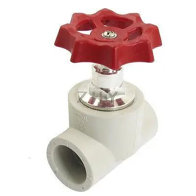 Red Rotation Knob 1" x 1" Hole Stop Water PPR Gate Valve