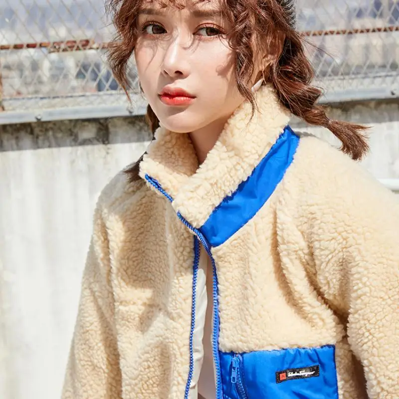 Белая зимняя теплая УКОРОЧЕННАЯ МЕХОВАЯ КУРТКА из искусственного меха с карманом, короткое плюшевое пальто, женская сексуальная уличная одежда, Осеннее модное черное пальто