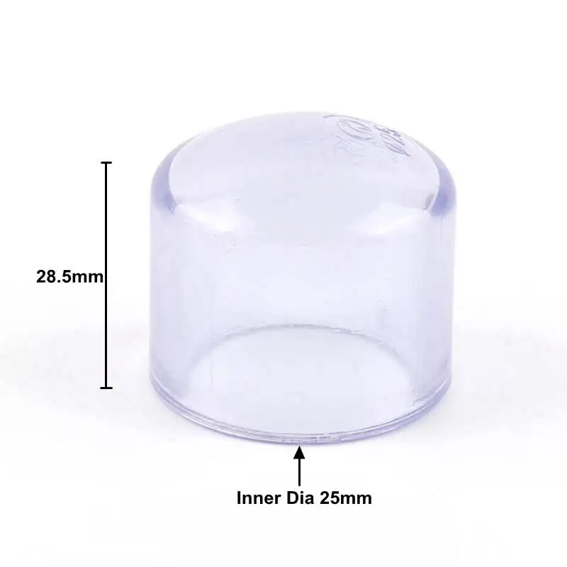 Inner Dia 25mm 5 шт. прозрачная труба из ПВХ конец синий Пластик трубы торцевой внутренний диаметр 20/25/32 мм ПВХ трубы конец для Садовый фитинг для полива - Color: Inner Dia 25mm