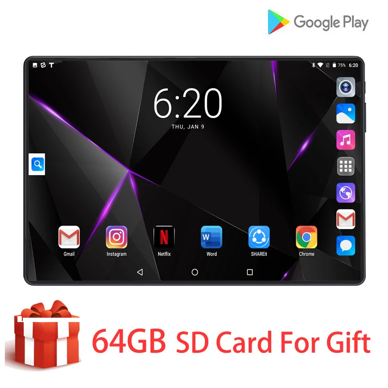 

2020 Google Android 9.0 OS 10 inch tablet 4G FDD LTE Octa Core 6GB RAM 128GB ROM HD 1280*800 IPS WIFI Camera Tablets 10 10.1