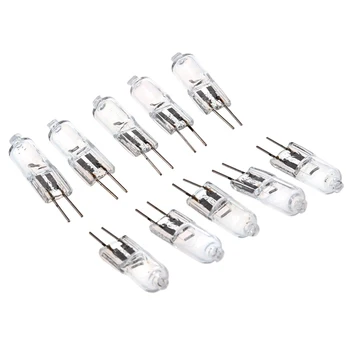 

10X G4 Warm White JC Halogen Capsule Bi-Pin Light Bulb Lamp Clear 10 Watt 12v