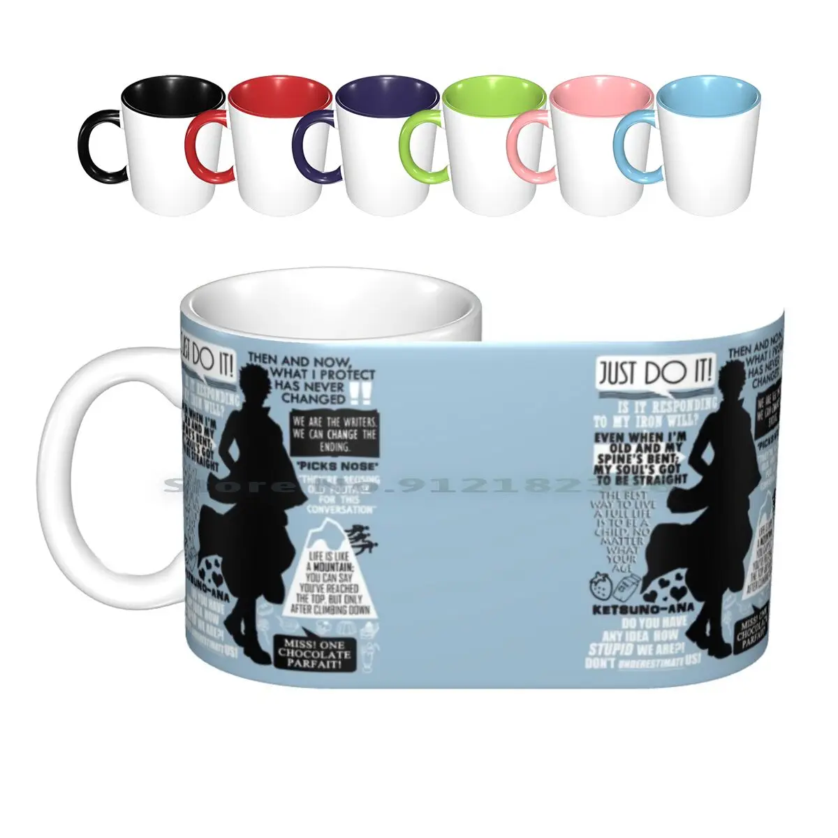 Gintama-Sakata Gintoki Citazioni Tazze In Ceramica Tazze Da Caffè Tazza Da Tè Al Latte Gintama Sakata Gintoki Citazioni Anime Divertente Cool Manga