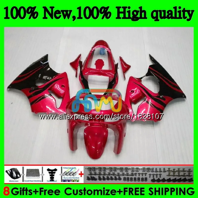 Корпус для KAWASAKI ZX-6R 6 R ZX-636 ZX600 600CC ZX6R 98 99 28BS. 18 ZX636 ZX600CC ZX 636 6R металлический ярко-красные 98 99 1998 1999 обтекатели
