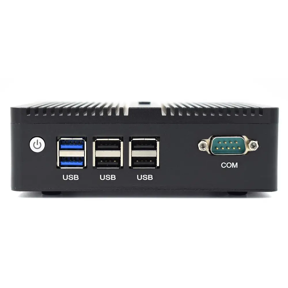 Hystou безвентиляторный мини ПК Windows 10 Intel J1900 Dual LAN Pfsense брандмауэр компьютер HTPC TV Box