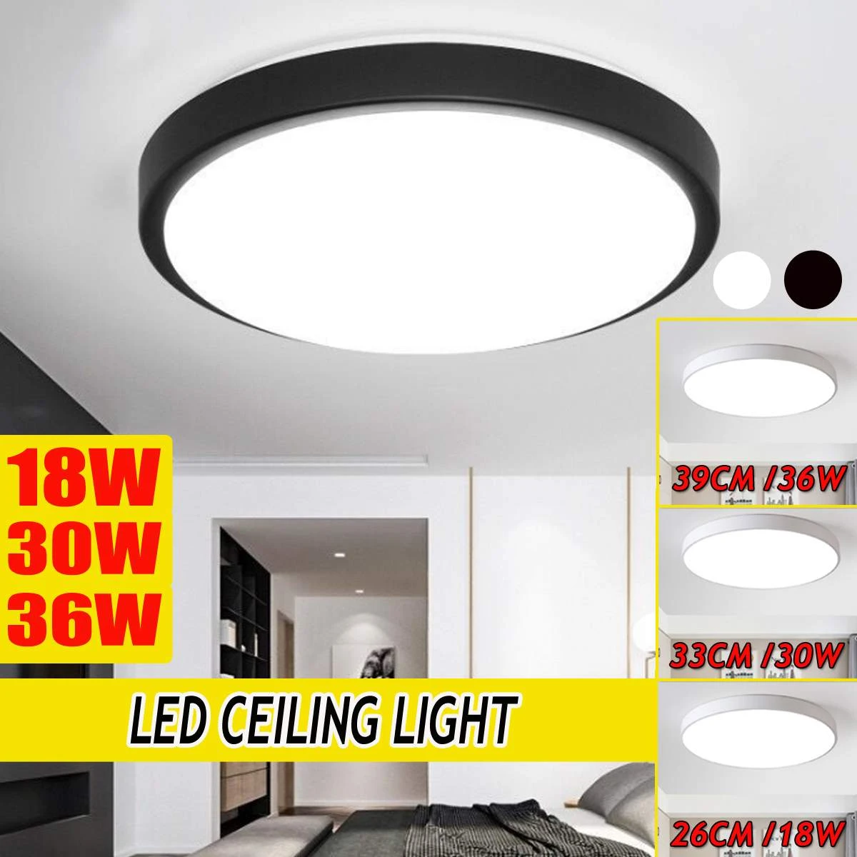 Cirkel Respectvol trolleybus 18W 30W 36W Led Plafond Verlichting Led Inbouw Moderne Plafond Verlichting  Indoor Ronde Ultra Dunne plafondlamp Daglicht Koud Wit|Plafondverlichting|  - AliExpress