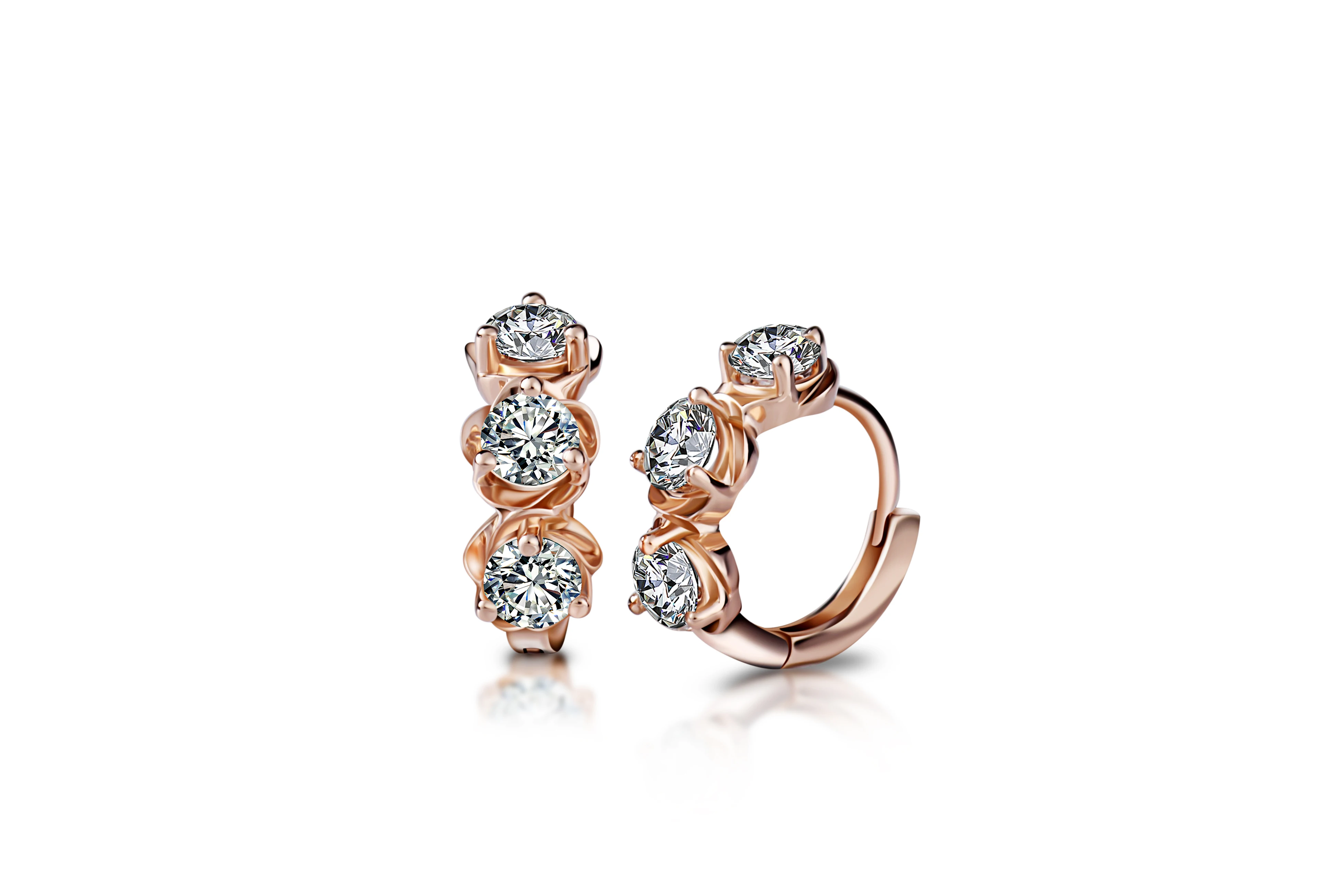 Модные женские серьги Starsgem 18K DEF moissanite