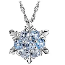 שרשראות תכשיטי גבירותיי Creative משושה Snowflake קריסטל תליון עצם הבריח פרפר collares דה moda אישית שרשרת(China)