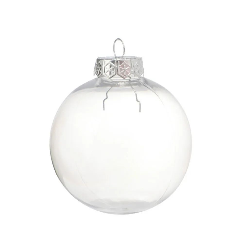thumbnail image 1 of 10 bolas navideñas transparentes de plástico para rellenar, adornos colgantes para árbol de Navidad, decoraciones para fiestas de Año Nuevo y el hogar, 1 of 5