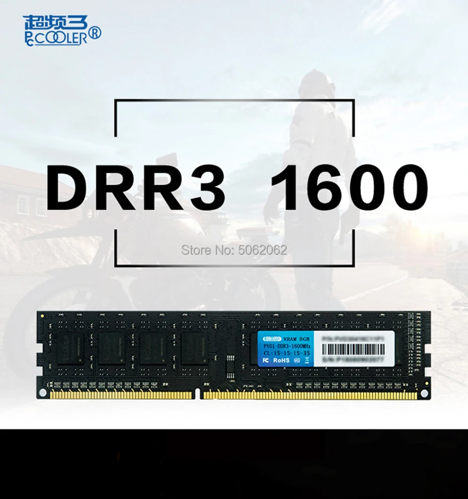 Pccooler 4 ГБ 8 ГБ ПК Оперативная память модуль DDR3 4G 8G 16GB(2x8 GB) 1600Mhz ECC PC3 12800 для настольного компьютера