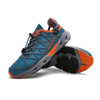 

new arrival outdoor hiking shoes sapatilhas mulher trekking men randonnee scarpe uomo women wading upstream breathable mesh shoe