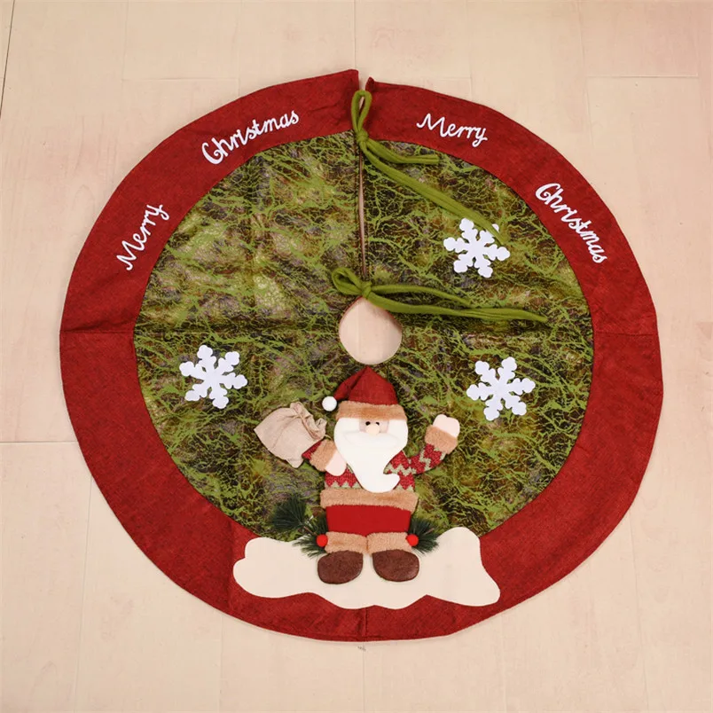 Merry Christmas Decoration Round Christmas Tree Skirt Arbol De Navidad Grande New Year Decoration Kerst Decoratie Xmas Mat - Цвет: santa claus