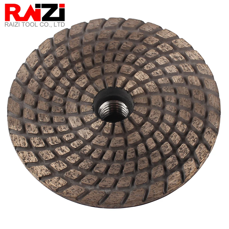 

Raizi Diamond Grinding Wheel with Adapter 4 inch/100 mm Metal Bond Sintered for Concrete Granite Abrasive Stone Grinding Disc