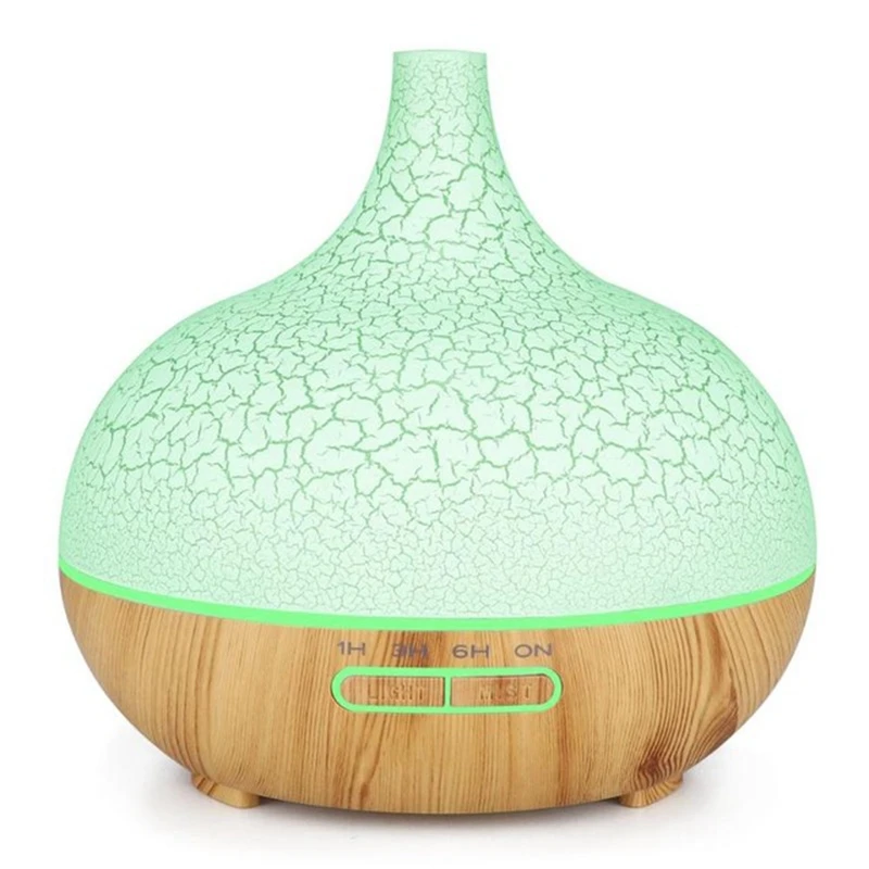 

400Ml Crack Air Humidifier Rremote Control Aroma Essential Oil Diffuser with 7 Color Changing Led Lights For Office Home
