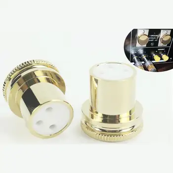 

Female XLR Caps - PTFE (Teflon) Insulation XLR Plug XLR Connector Dust Proof Caps Gold Plated 1 Pair (2 PCS)
