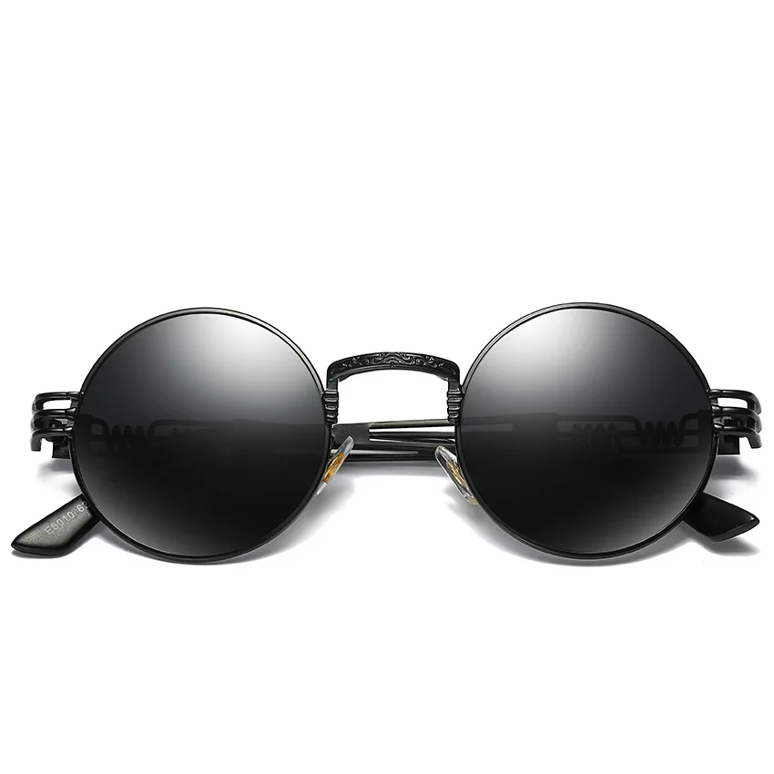 Стимпанк, мужские винтажные круглые поляризованные солнцезащитные очки, фирменный дизайн, мужские солнцезащитные очки, очки для рыбалки, вождения, очки для мужчин