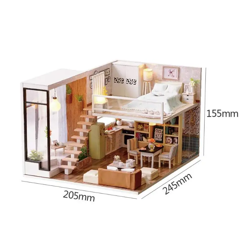Кукольный дом мебель Diy Миниатюрный 3D Деревянный Miniaturas кукольный домик игрушки для детей подарки на день рождения Каса дневник котенка