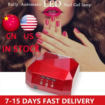 

36W Nail Dryer Red Diamond Shape LED Light Gel Curing Lamps New Popular Drying Gel Nail Tools Manicure phototherapy machine