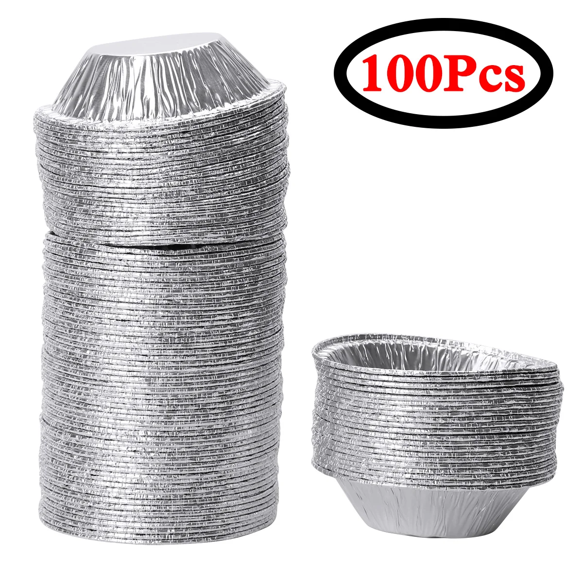 100 Disposable Aluminium Foil Baking Pans Eco friendly Bake Tray Mini