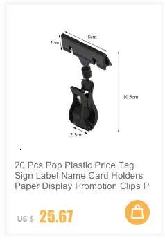 20pcs Plastic Magnetic Refrigerator Label Holder Sign Clip ...