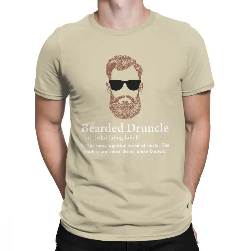 Khaki Футболка Midnite Star Bearded Druncle Drunk Uncle, потрясающие футболки с круглым вырезом, идея забавного подарка, хлопковая одежда размера плюс, футболка - Цвет: Khaki