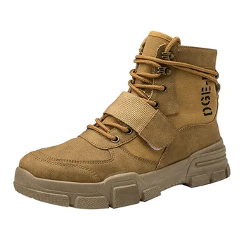 

Men Shoes 2020 Winter Hot Sales Men Boot With Hook & Loop Ankle Boots Warm Short Plush Cool Military Boots Dropship Botas Hombre
