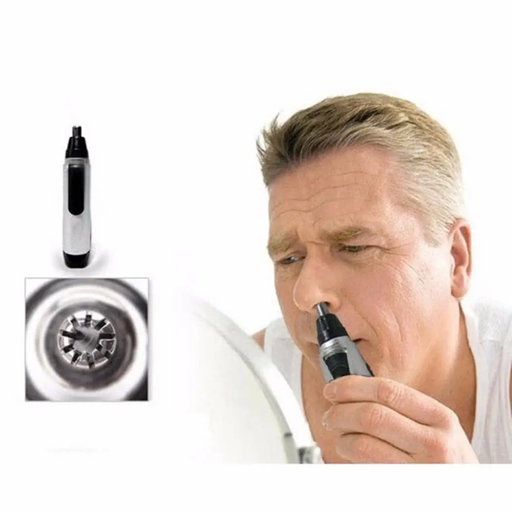 Легкий портативный электробритва для удаления волос в носу триммер Серебряный 1 AA батарея(не входит в комплект) бритва-триммер