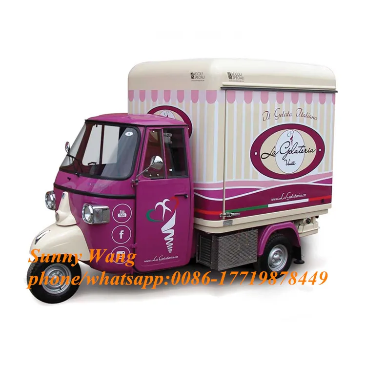 Piaggio Ape грузовик для еды в стиле Ape Мобильная тележка для фаст-фуда