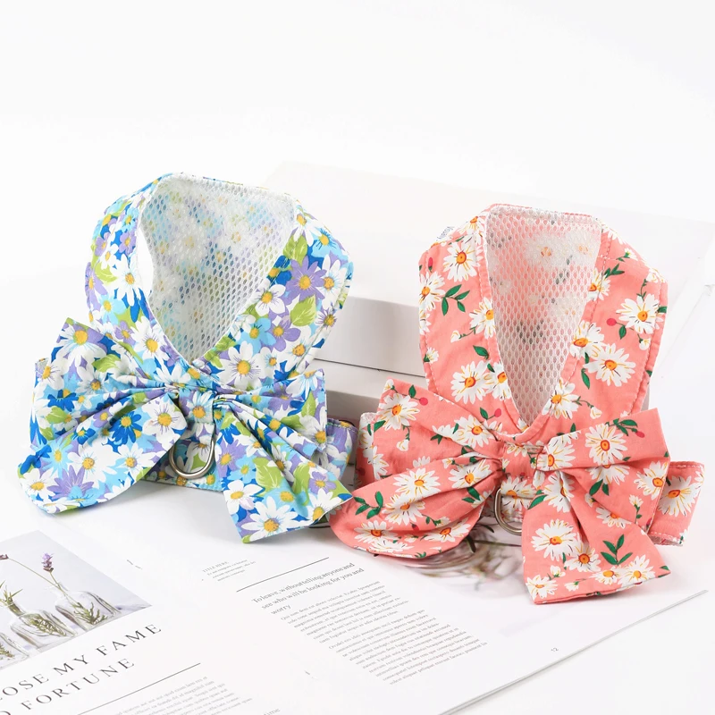 Floral Bowknot Clothes Cat & Small and Medium Dog Vest - PeticaDeals