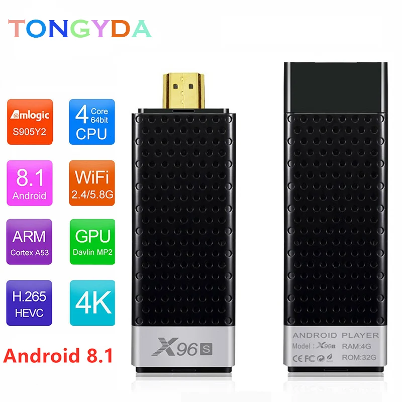 2019 X96 S ТВ-карта Android 9 0 4 Гб ОЗУ 32 ТВ-приставка Amlogic S905Y25G WiFi BT 2 ТВ-ключ мини-ПК Smart 4K