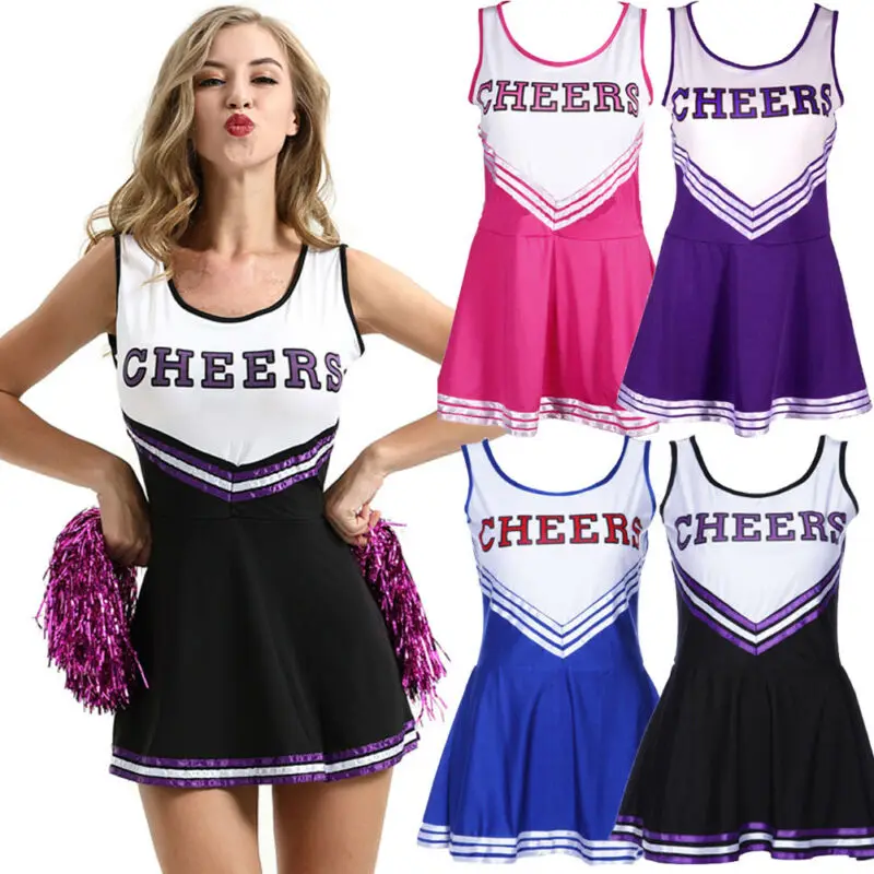 Женский костюм черлидер нарядное платье Cheer Leader для взрослых