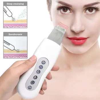 

Ultrasonic Skin Scrubber Electric SPA Facial Skin Scrubber Acne Pore Blackhead Remover Face Cleaner Spatula Lifting Massager