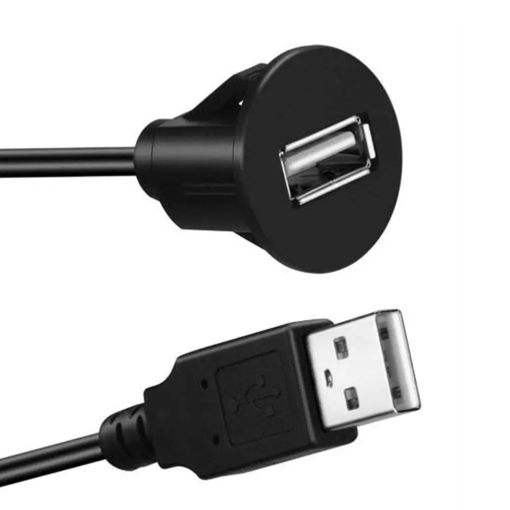 1 м Автомобильная приборная панель крепление USB 2,0 гнездо «Папа-мама» Панель удлинитель