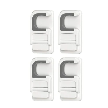 

Mop and Broom Holder Wall Mount-4 Pieces, C-Shaped Self-Adhesive Non-Slip Hook