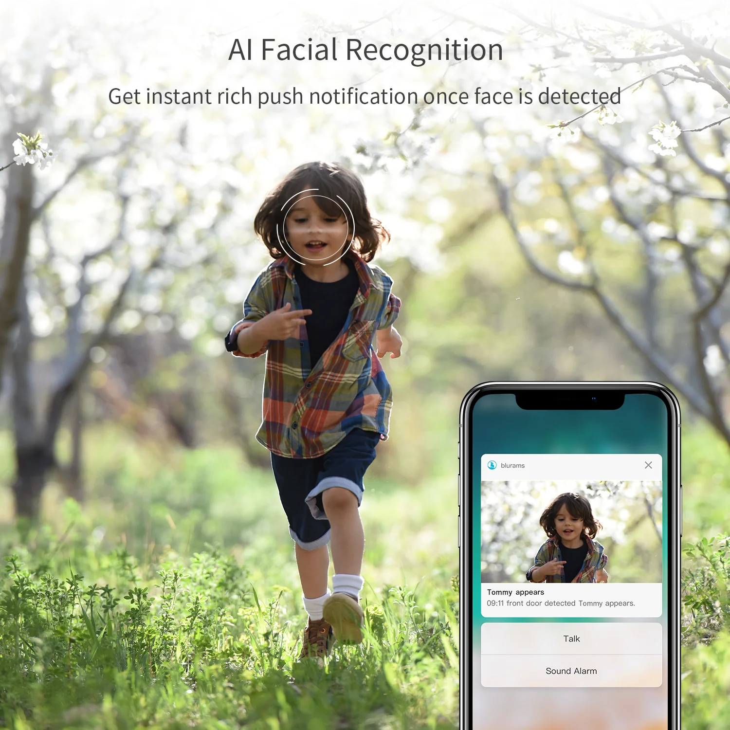 blurams Outdoor Pro 1080p FHD Wireless IP Cam System CCTV Bullet Outdoor Camera with Facial Recognition