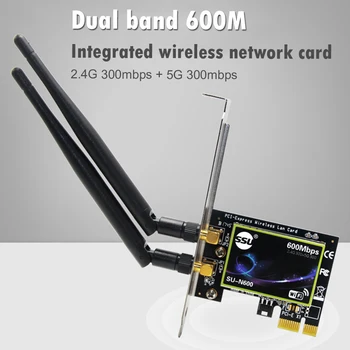 

2.4G/5GHz Dual Band Network Card 600Mbps PCI-E WirelessPCI Express Gigabit Ethernet Adapter for Desktop Computer Feature: