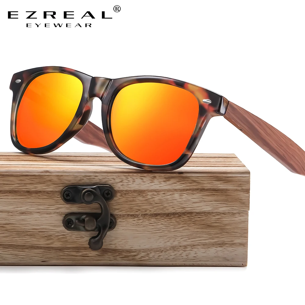 

EZREAL Brand Design Polarized Sunglasses Men Women Driver Shades Male Vintage Sun Glasses Men Spuare Mirror Summer UV400 OculoS