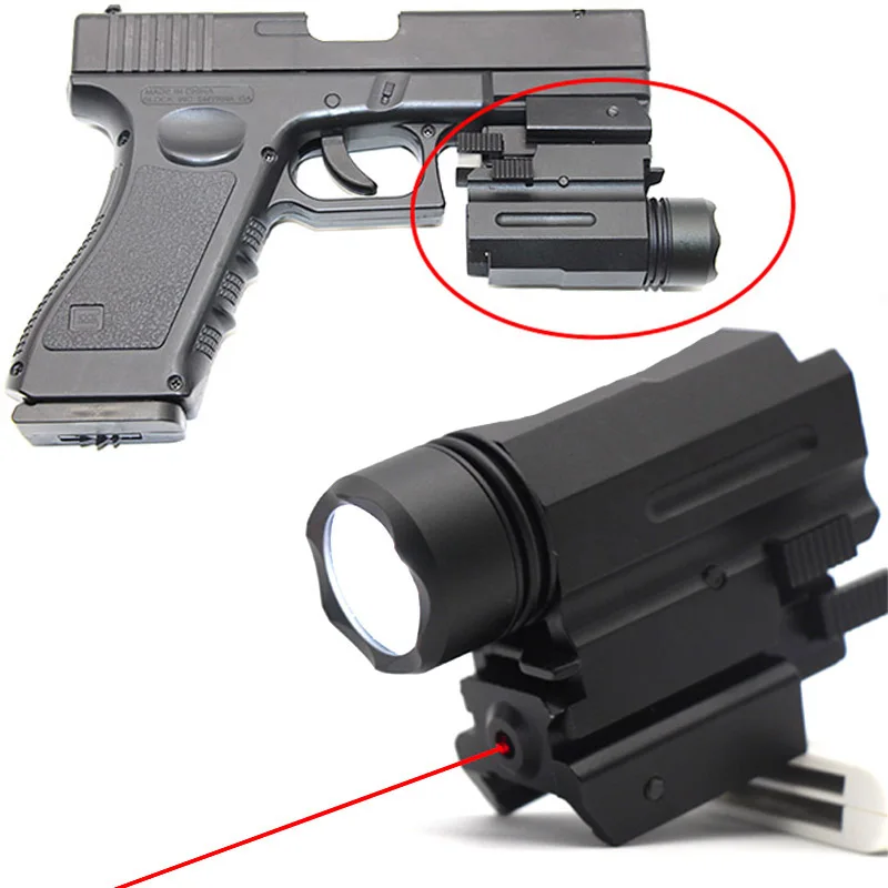 

Red Dot Laser Pointer Sight Airsoft Hunting Tactical Flashlight Pistol Sight Scope Optics for Glock 17 19 and 20mm Rail hand gun