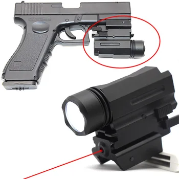 

Red Dot Laser Pointer Sight Airsoft Hunting Tactical Flashlight Pistol Sight Scope Optics for Glock 17 19 and 20mm Rail hand gun