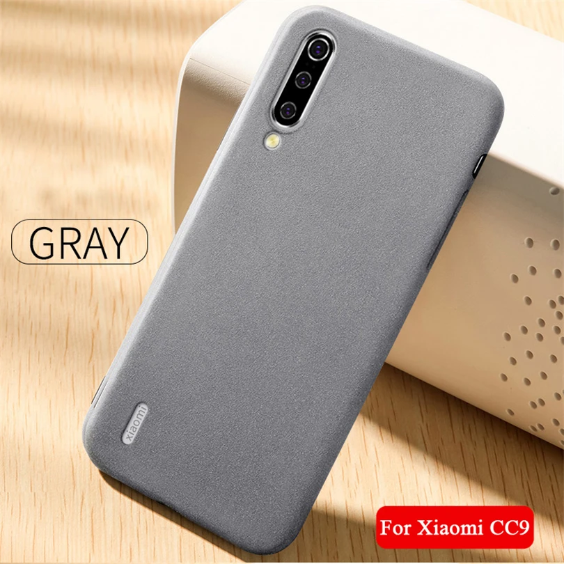 Серый Противоударный чехол для телефона для Xiaomi Mi A3 9SE 9 CC9 CC9E, мягкий ТПУ песчаник, матовый чехол для Xiaomi Mi A3 Lite, тонкий облегающий чехол s - Цвет: Серый