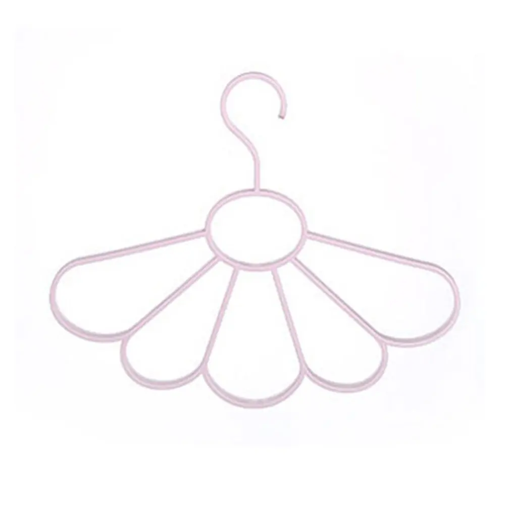 

Fashion Nordic Wind Fan Shaped Scarf Hanger Frame Petal Multifunctional Tie Belt Storage Rack Holes Holder for Wardrobe