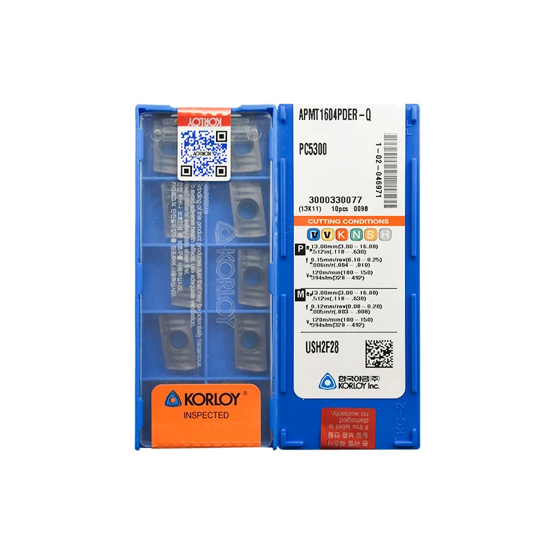 APMT1604PDER-Q PC5300 100% KORLOY Original carbide insert with the best quality 10pcs/lot free shipping | Инструменты