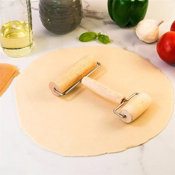 

Dough Roller Sheeter Hand Mini Rolling Pin Rings Fondant Meat Hotdog Dolma Roller Machine Pottery Polymer Clay Texture Tools