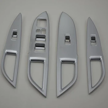 

Accessories Window Switch Cover Replacement 4pcs Car Matte Silver Trim